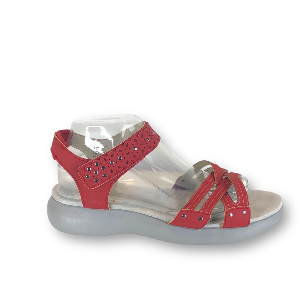 JBU by Jambu Women's Joanna Vegan Flat Comfort Sandals Red Size 9.5 W